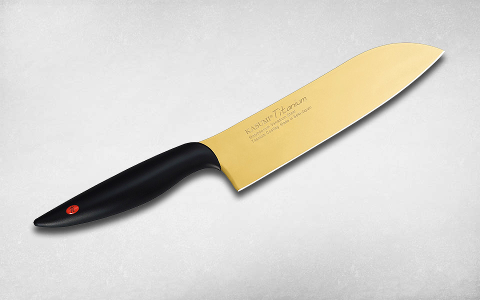 Нож кухонный СантокуTitanium 180 мм, Kasumi, 22018/G, сталь Molybdenum Vanadium, полипропилен, чёрный