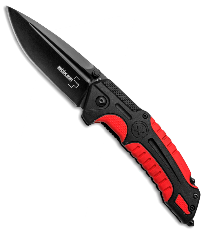 Нож складной Savior 1 - Boker Plus 01BO320, сталь Sandvik™ 12С27 EDP, рукоять термопластик FRP, чёрно-красный - фото 9