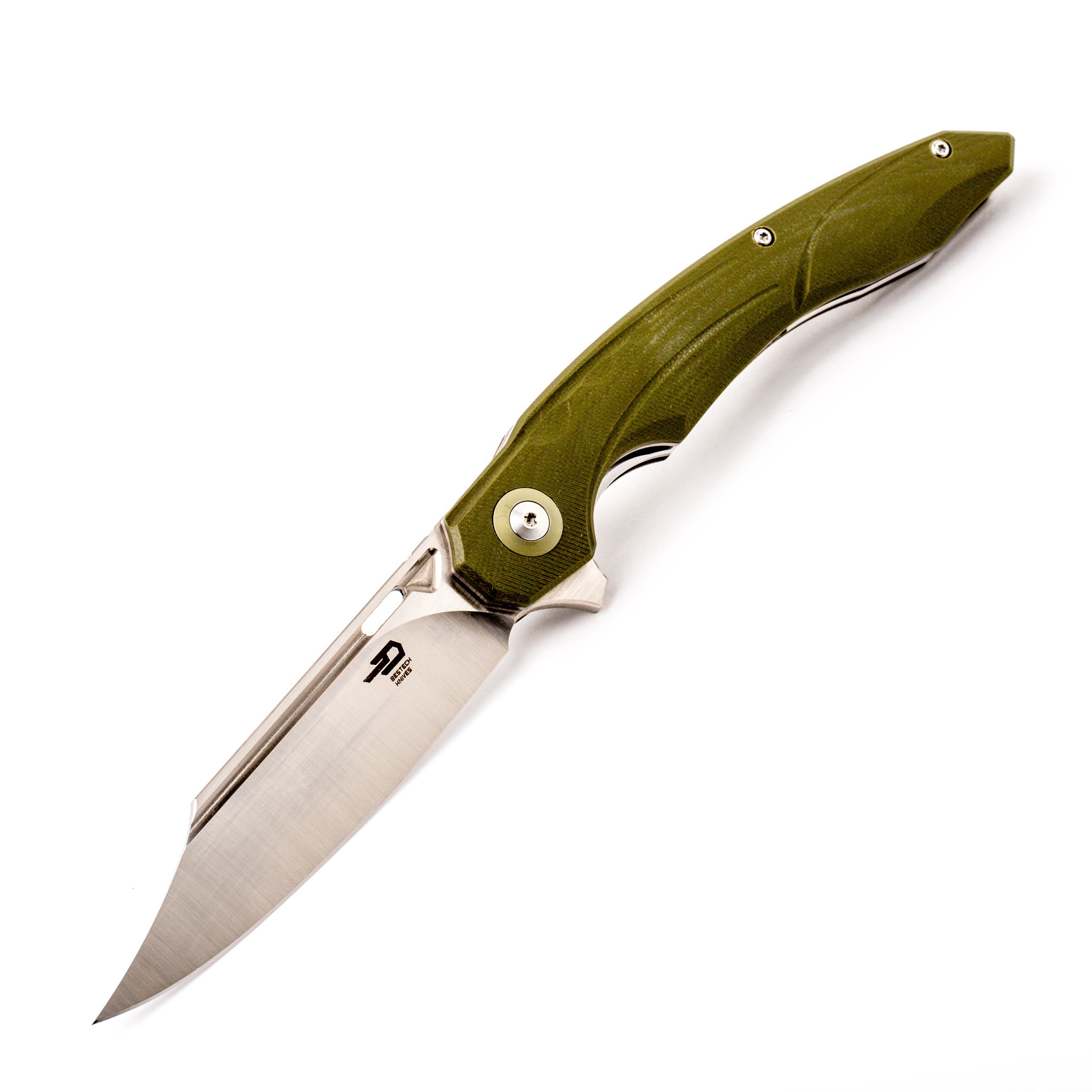 Складной нож Bestech Knives FANGA, D2, Зеленый складной нож bestech knives ascot d2 черно синий карбон