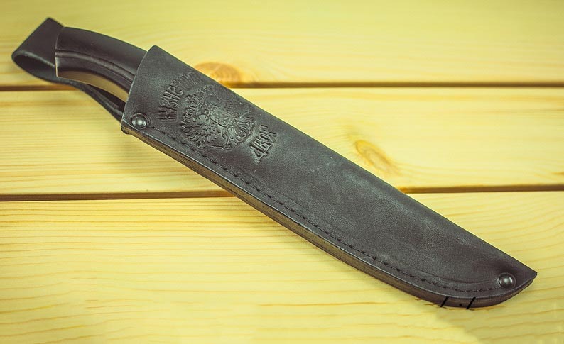 Нож Финский, сталь K340, рукоять граб, вставка из карельской березы - фото 7