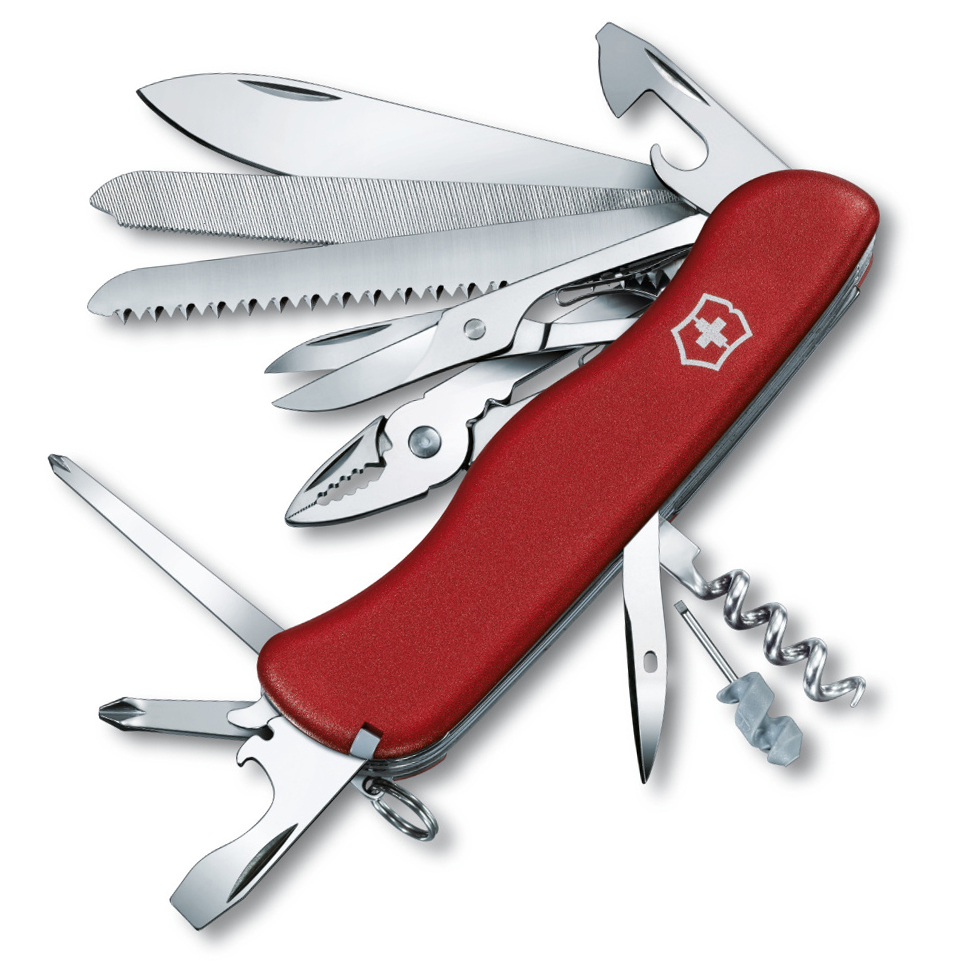 Нож перочинный Victorinox WorkChamp, сталь X50CrMoV15, рукоять Cellidor®, красный нож перочинный victorinox evolution 23 2 5013 e 85мм 17 функций красный