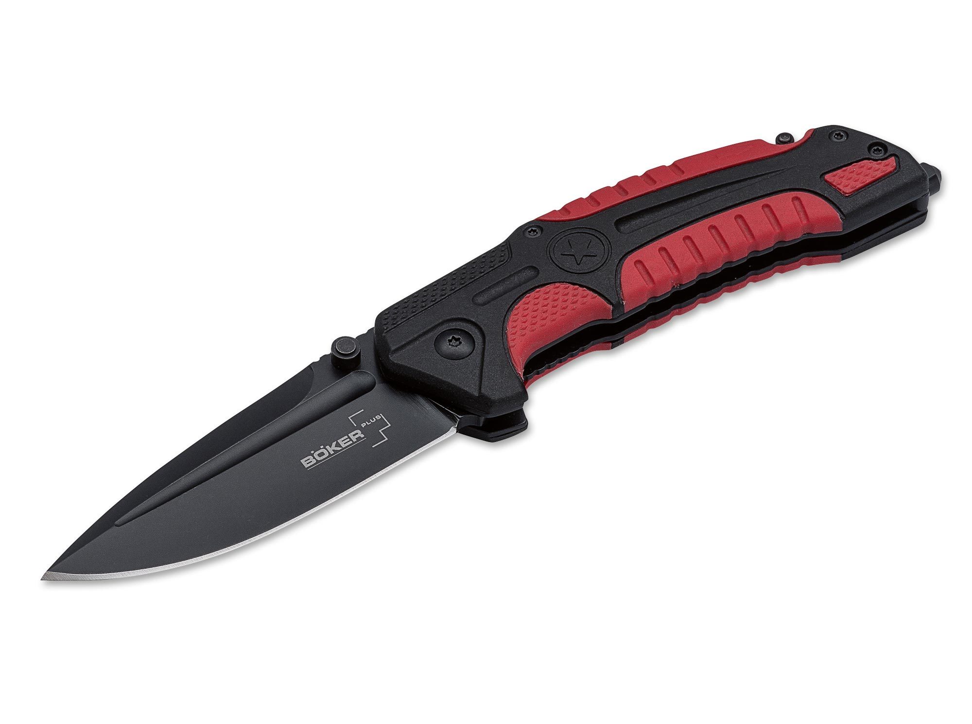 Нож складной Savior 1 - Boker Plus 01BO320, сталь Sandvik™ 12С27 EDP, рукоять термопластик FRP, чёрно-красный - фото 2