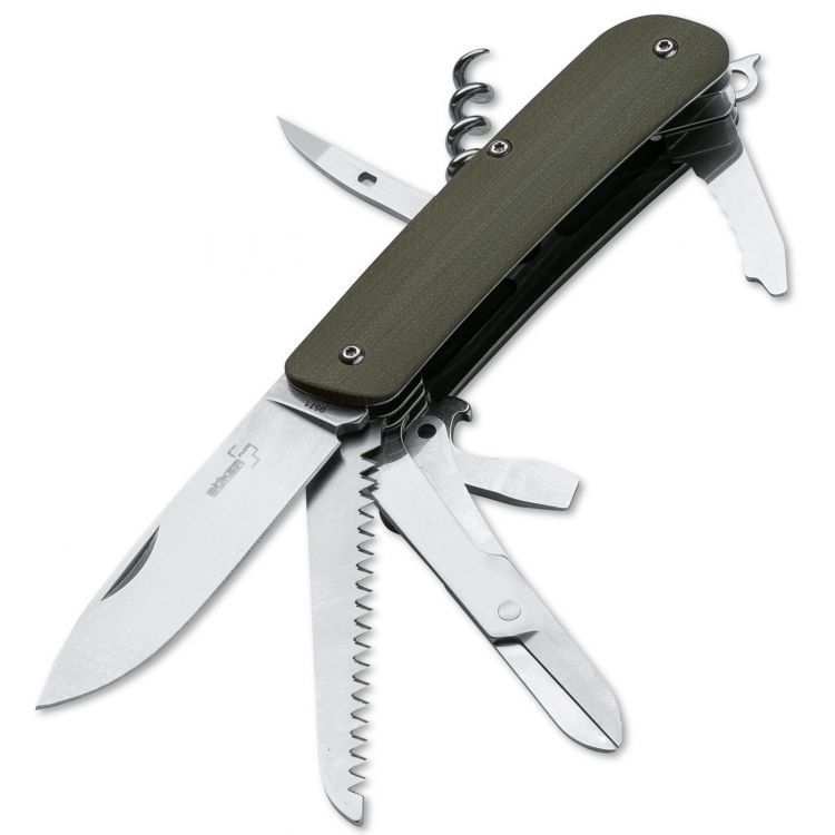 Нож складной Tech-Tool Outdoor 7, Boker, Green G-10