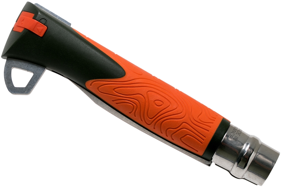 фото Складной нож opinel №12 explore, нержавеющая сталь sandvick 12c27, рукоять термопластик, оранжевый