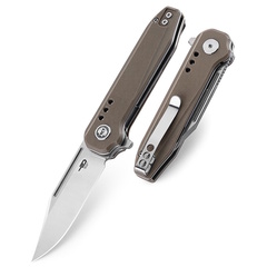 Фото Нож складной Bestech Syntax, сталь 154CM, рукоять G10, бежевый