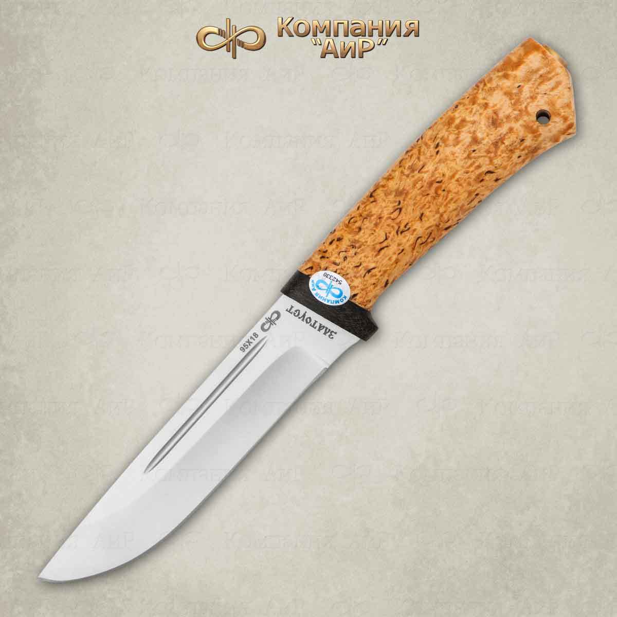 Нож Бекас карельская береза, 110х18 М-ШД от Ножиков