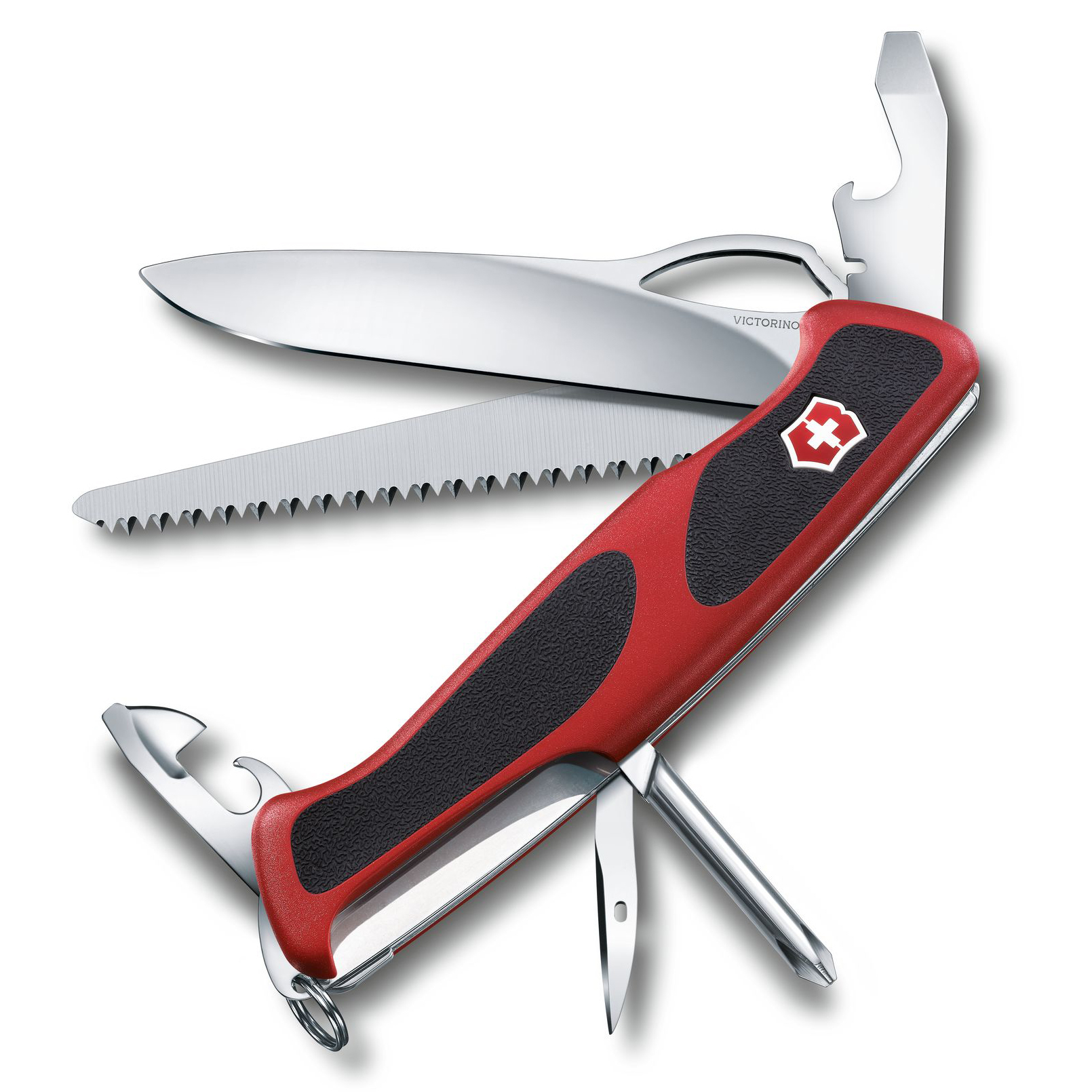 Нож перочинный Victorinox RangerGrip 78 0.9663.MC 130мм 12 функций красно-чёрный - фото 1