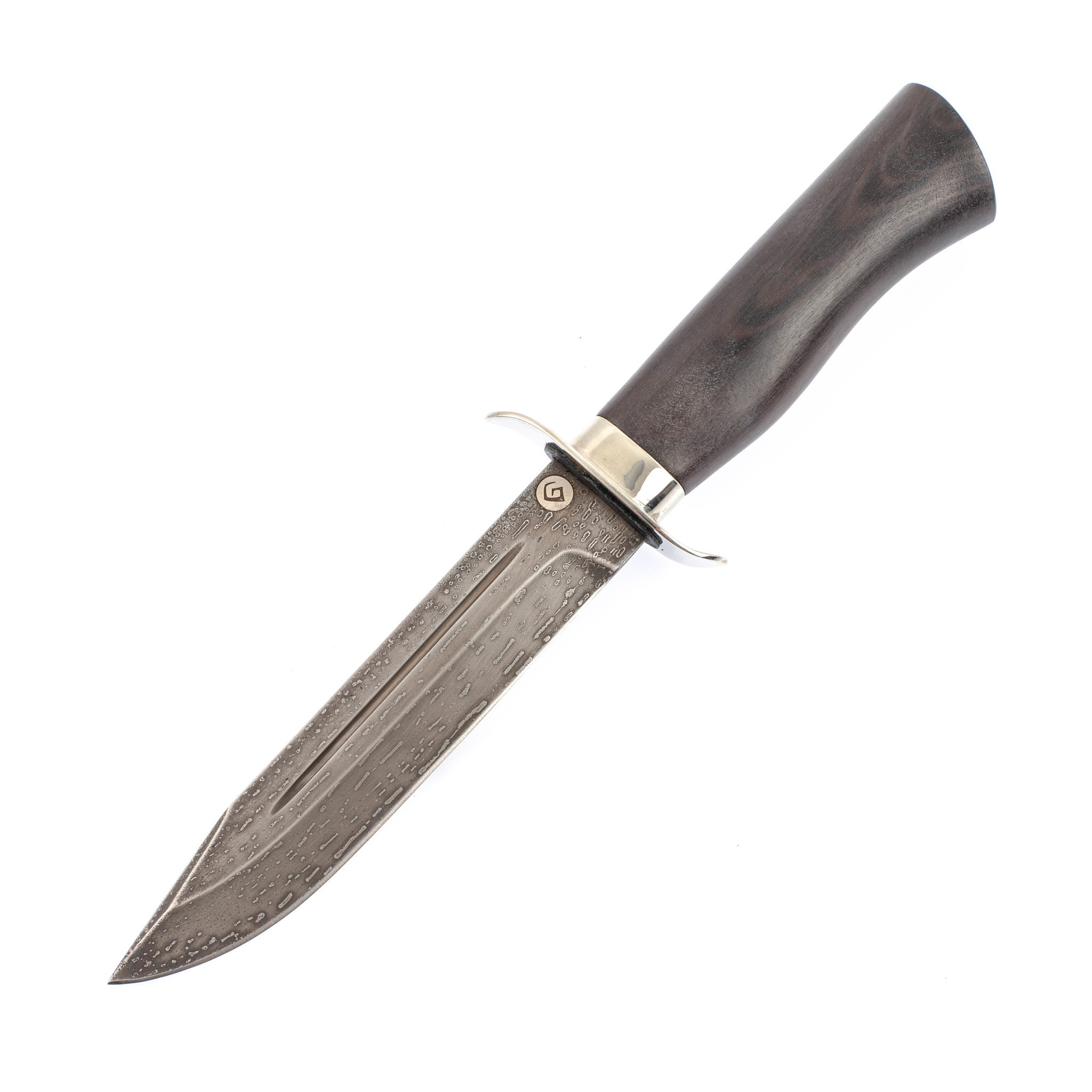 Нож НР-40, рукоять граб, булатная сталь, никель