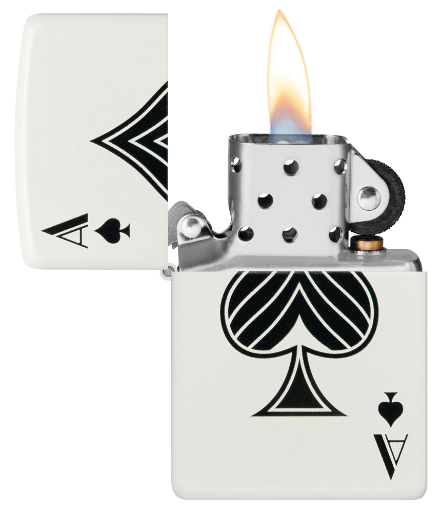 фото Зажигалка zippo с покрытием white matte, латунь/сталь, белая, матовая