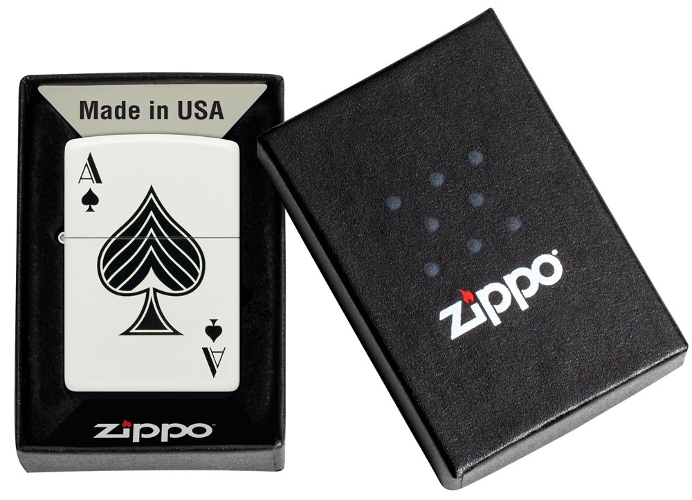фото Зажигалка zippo с покрытием white matte, латунь/сталь, белая, матовая