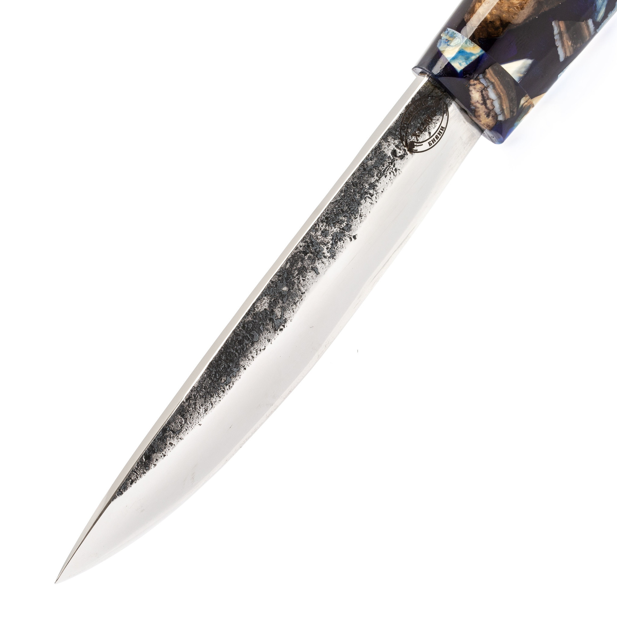 Нож Якутский средний, сталь Х12МФ, стабилизированная крошка зуба мамонта - фото 2
