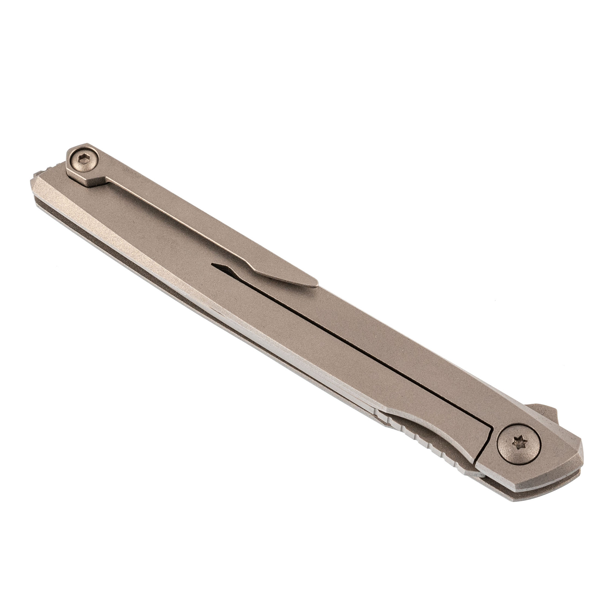 Складной нож N.C.Custom Stylus Панда, сталь AUS-10, рукоять сталь - фото 9