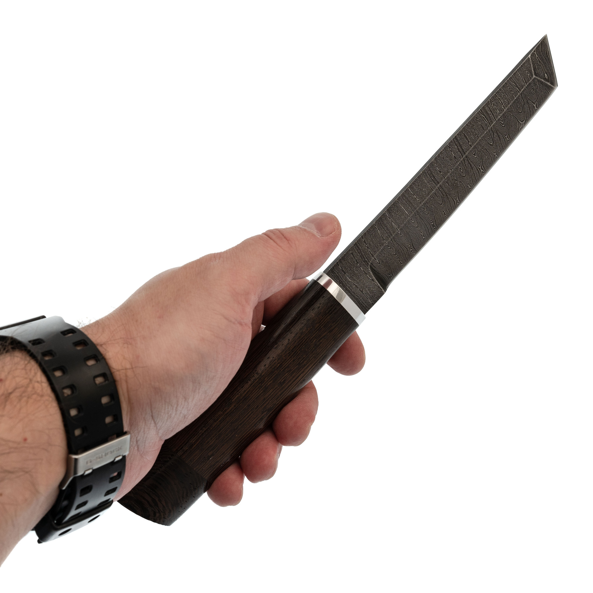 Нож из дамасской стали Танто-2, рукоять венге - фото 4