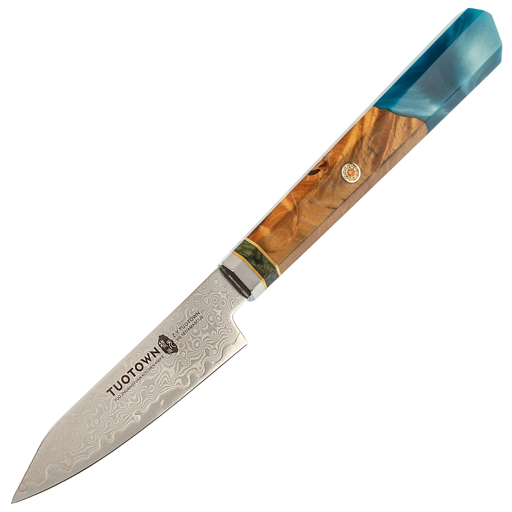 Кухонный нож Tuotown, сталь VG10, рукоять дерево/эпоксидка