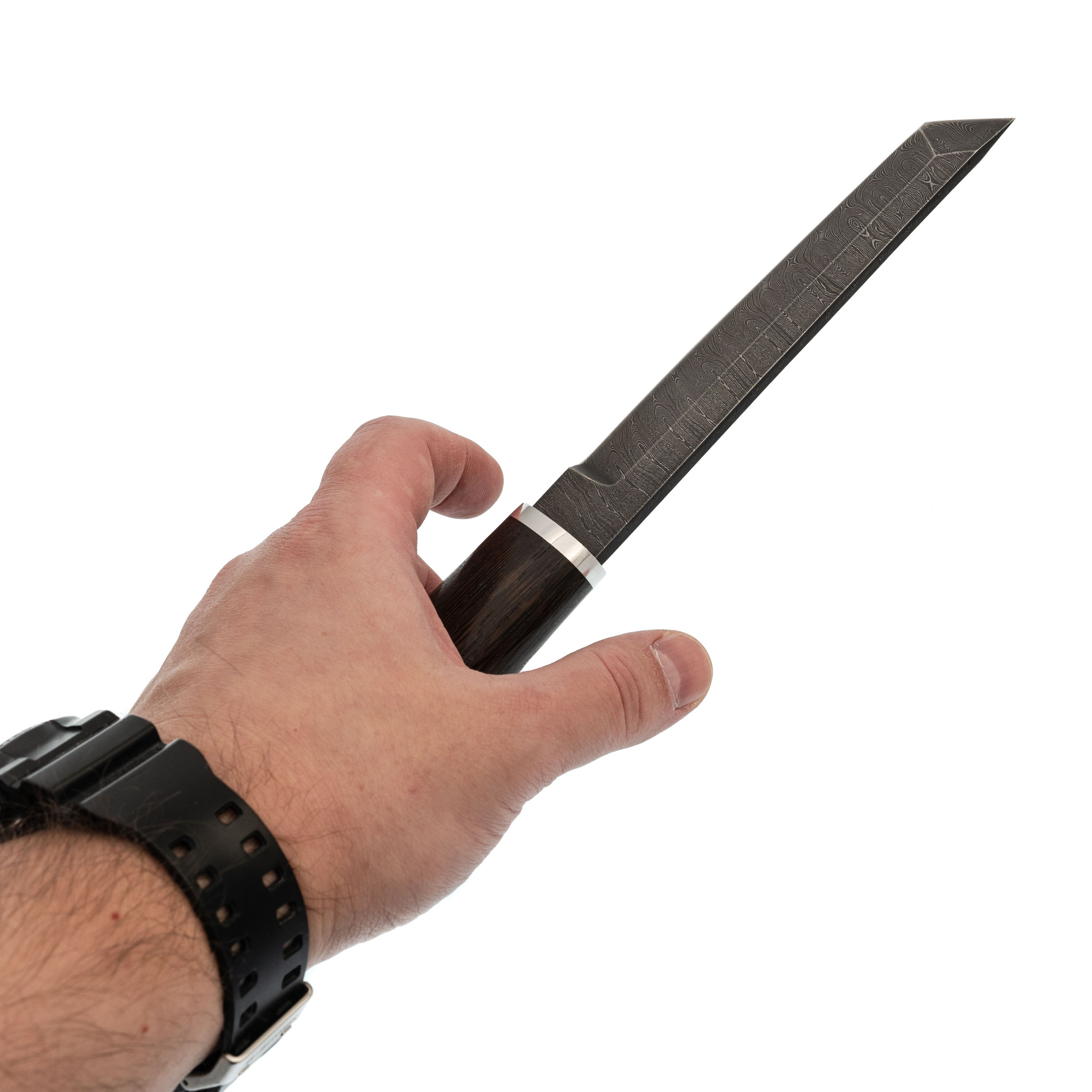 Нож из дамасской стали Танто-2, рукоять венге - фото 5