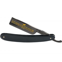 Фото Бритва опасная Boker Manufaktur Schwarzgold, 6/8,  углеродистая стали, рукоять дуб
