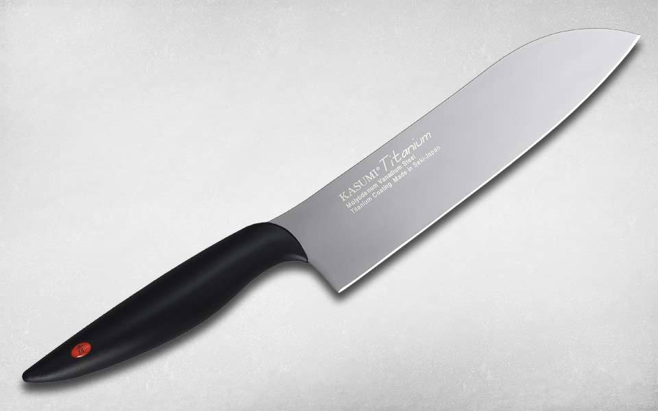 Нож кухонный СантокуTitanium 180 мм, Kasumi, 22018/GR, сталь Molybdenum Vanadium, полипропилен, чёрный