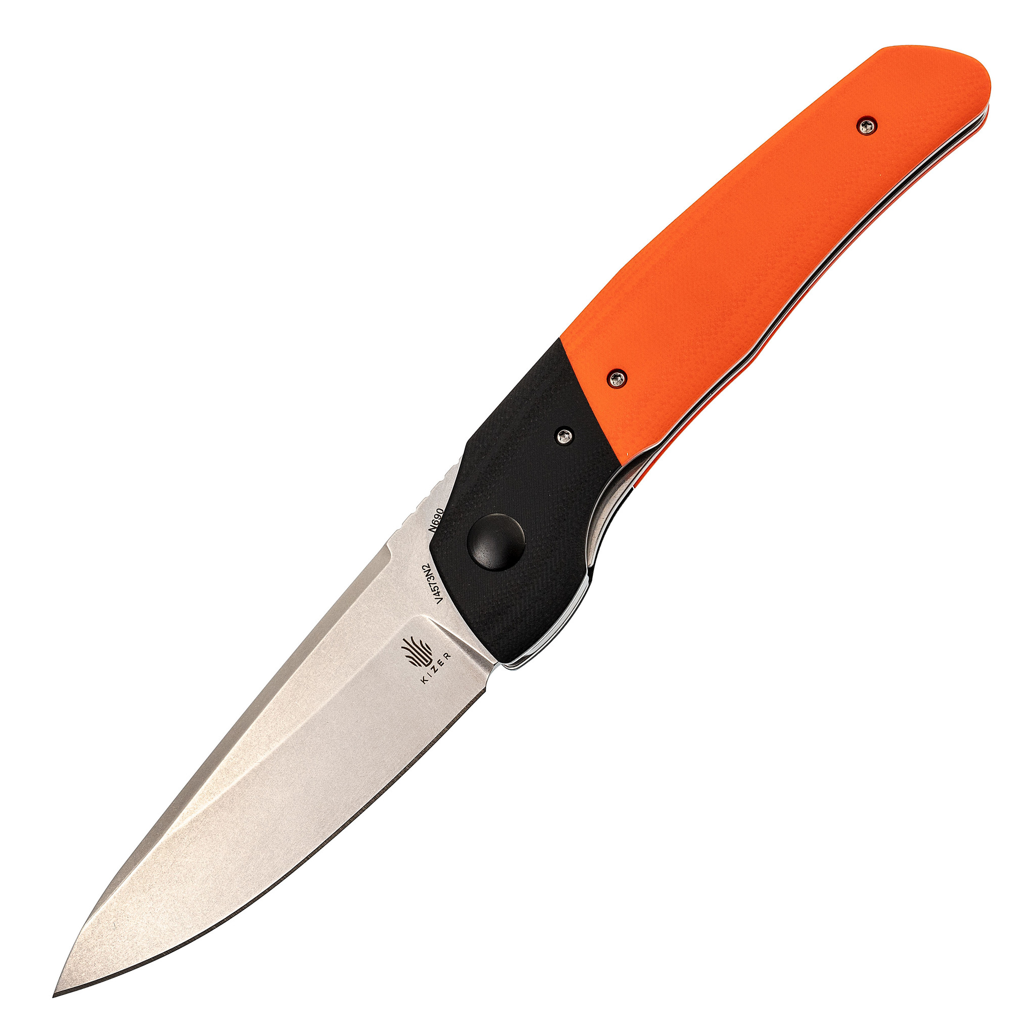 Складной нож Kizer Arsenyan In-Yan, сталь N690, рукоять Orange G10