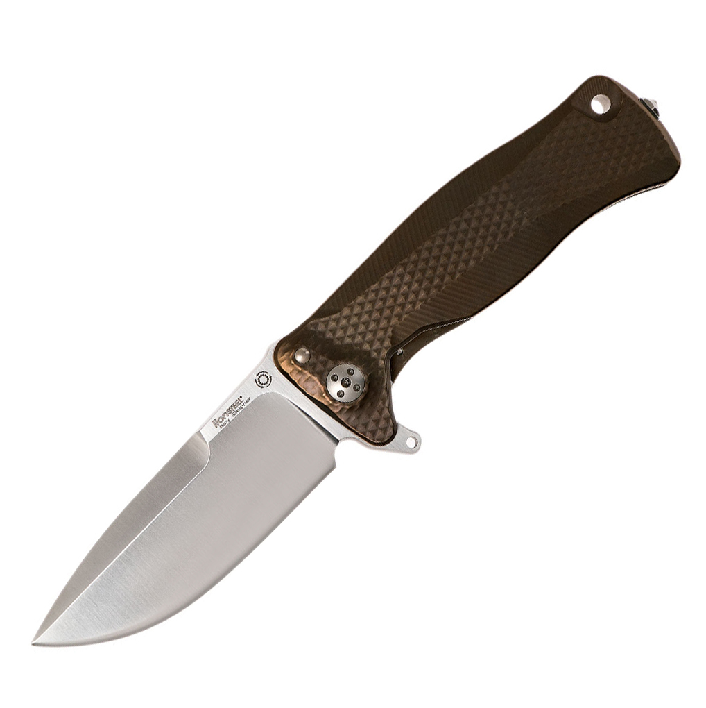 Нож складной LionSteel SR11 B (BRONZE), сталь Uddeholm Sleipner® Satin, рукоять титан по технологии Solid®, бронзовый