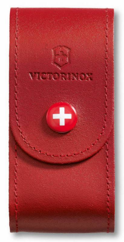 фото Чехол victorinox 4.0521.1 кожаный для ножей 91мм 5-8 уровней красный