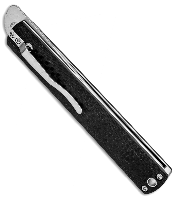 фото Складной нож wasabi cf - boker plus 01bo632, лезвие сталь 440c satin, рукоять карбон, чёрный