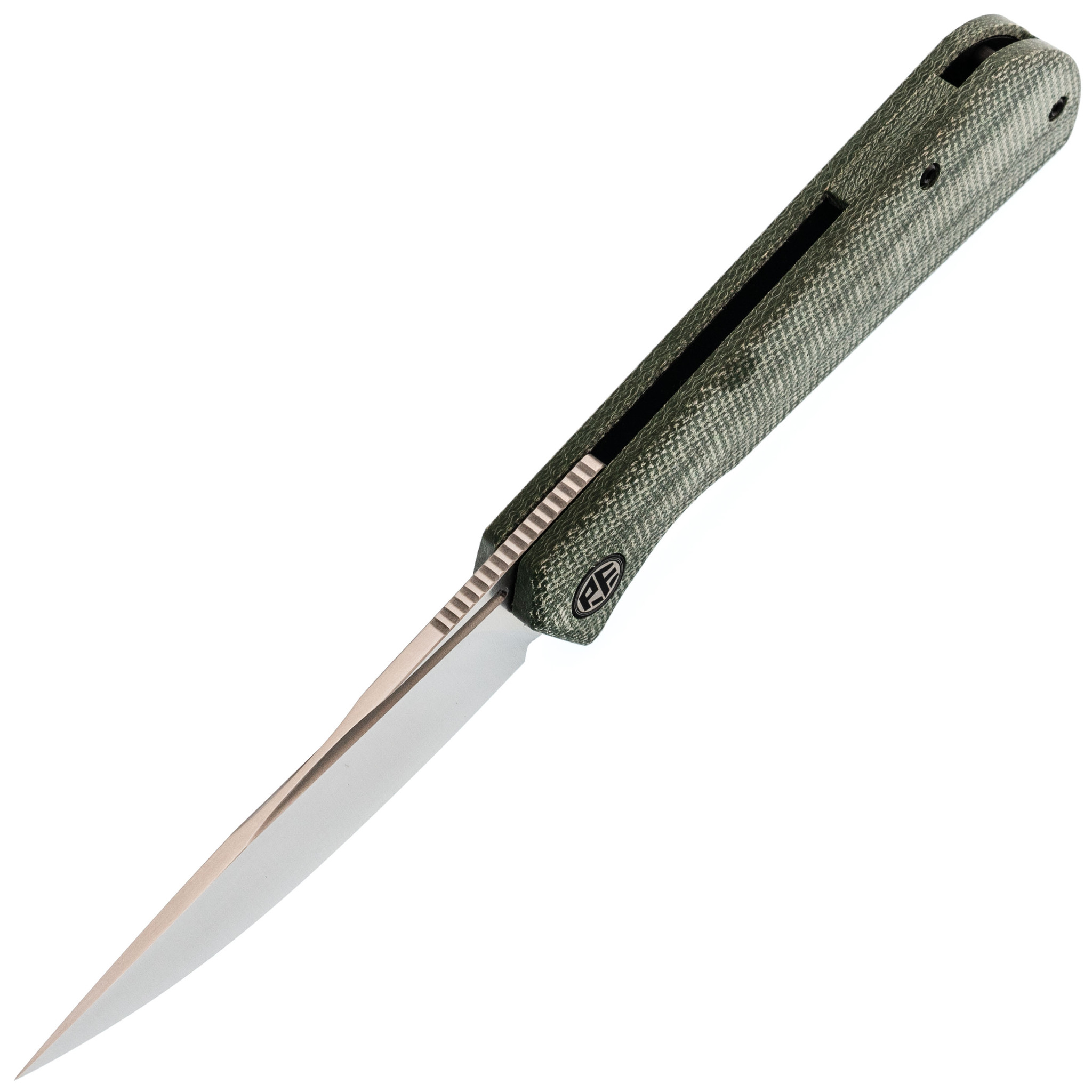Складной нож Petrified Fish Viking, сталь K110, рукоять микарта, зеленый - фото 2