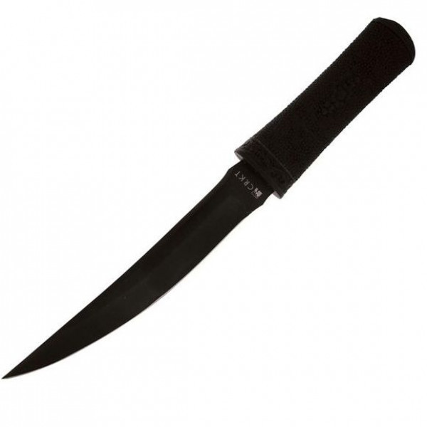 Нож с фиксированным клинком CRKT Hissatsu (Black), сталь 440A, рукоять пластик/резина от Ножиков