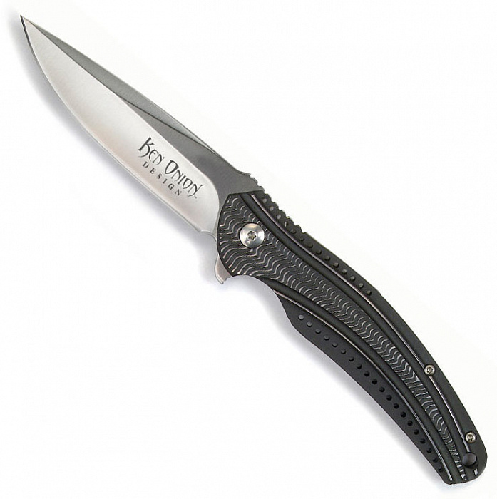 Складной нож CRKT Ripple Charcoal, сталь Acuto 440, рукоять нержавеющая сталь 420J2