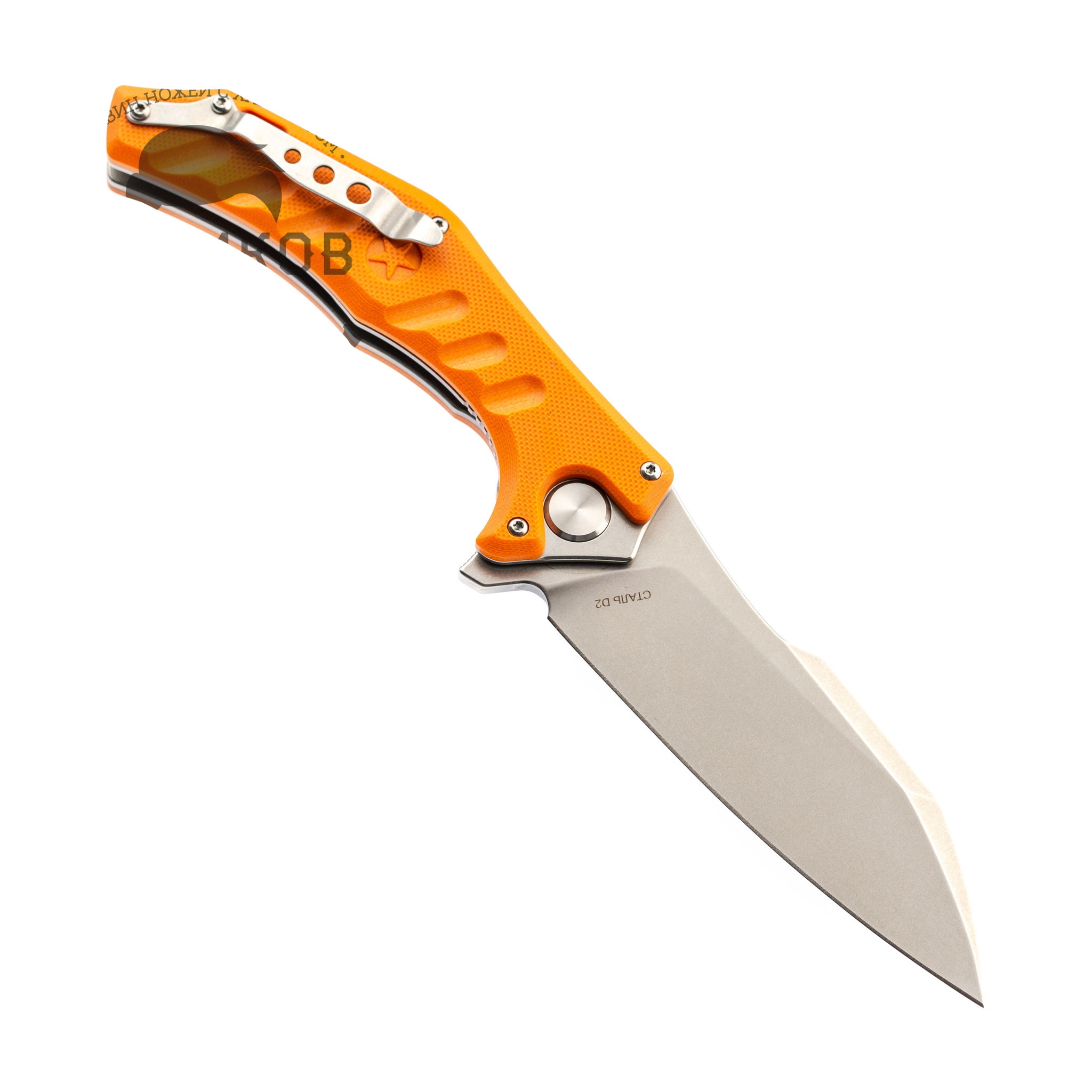 Нож Мангуст-2, сталь D2, рукоять G10 оранжевый - фото 3