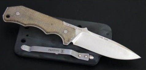 Нож с фиксированным клинком Hide Fixed, Micarta Handle, Stonewashed Crucible CPM® S30V™, T. Rumici Design (Kydex Sheath) 8.0 см. - фото 5