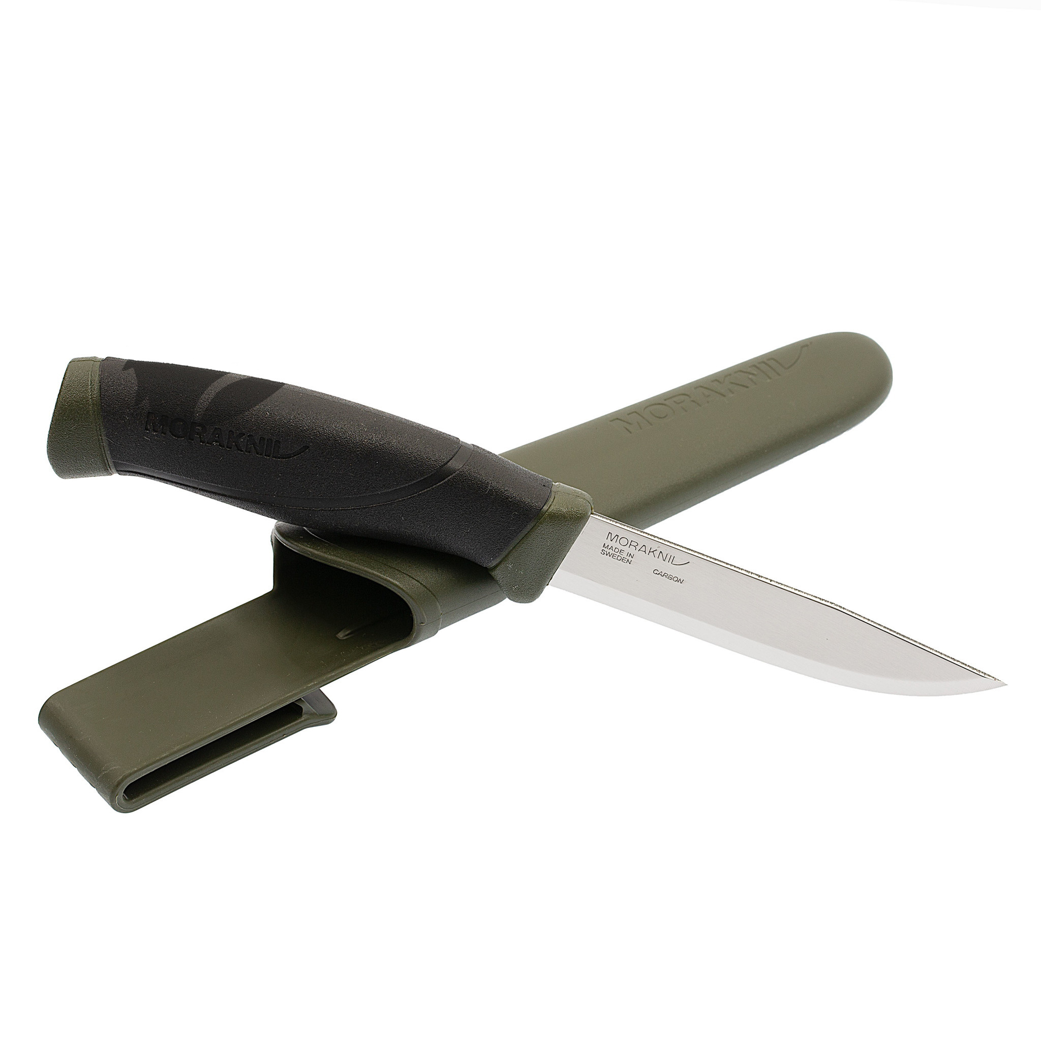 Нож с фиксированным лезвием Morakniv Companion MG (C), углеродистая сталь, рукоять резина/пластик, цвет хаки от Ножиков