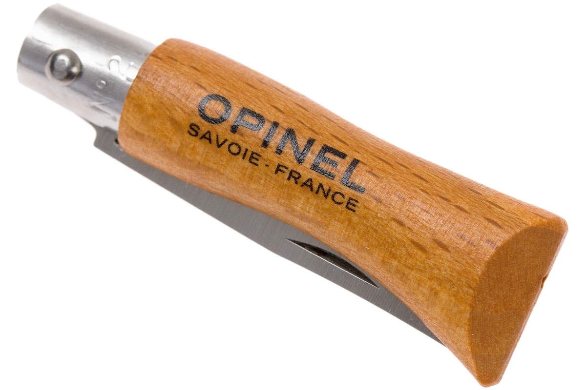 Складной нож Opinel №2, сталь AFNOR XC90 Carbon Steel, рукоять бук, 111020 - фото 4