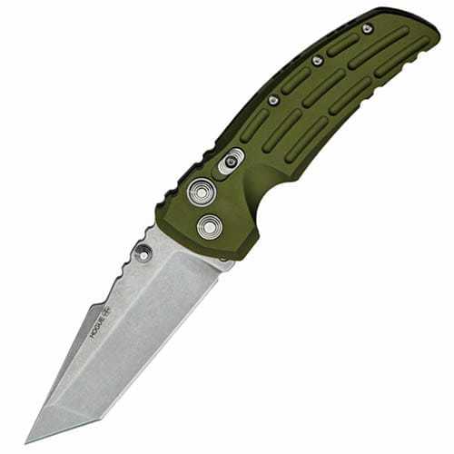 фото Складной нож hogue ex-01, сталь 154cm stone-tumbled tanto, рукоять алюминий od green