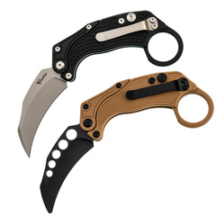 Фото Складной нож Reate EXO-K stonewashed, сталь N690, рукоять алюминий, черный