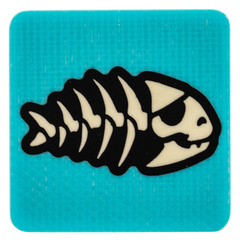 Фото Патч Рыба, синий, StabWoodStone