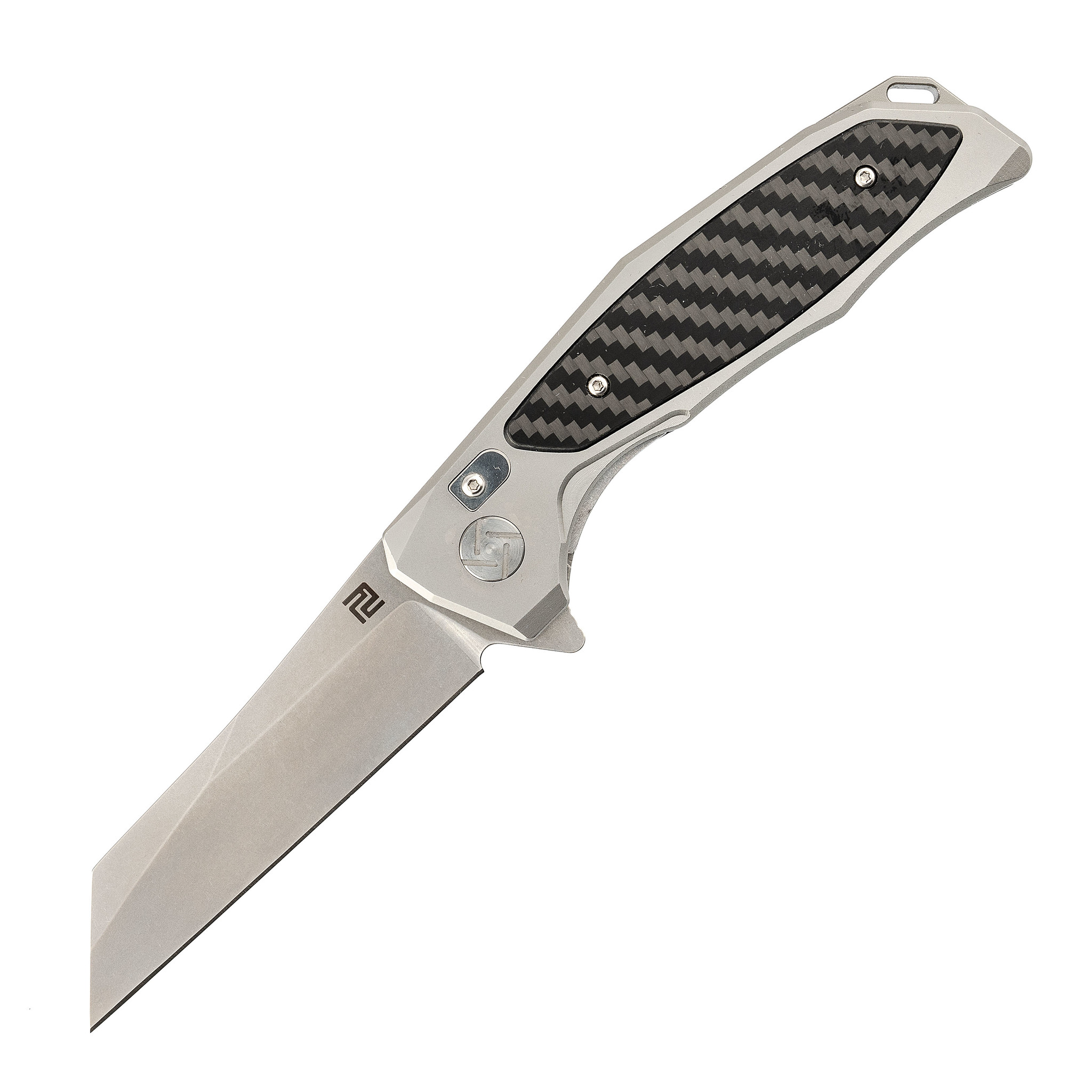 Складной нож Artisan Megahawk, сталь D2, алюминий, карбон - фото 1