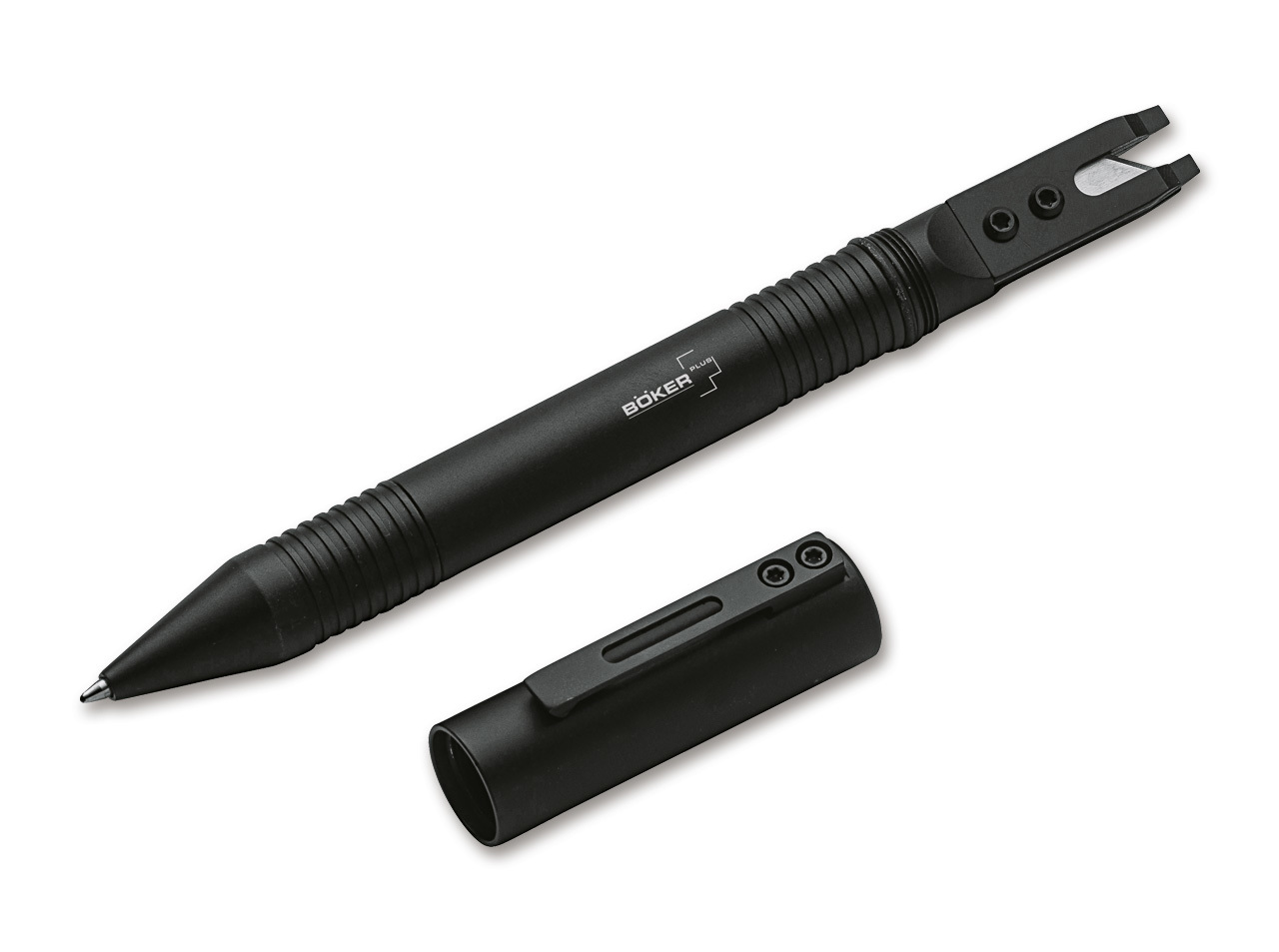 Тактическая ручка Boker Quill Commando Pen, алюминий, стропорез, цвет черный