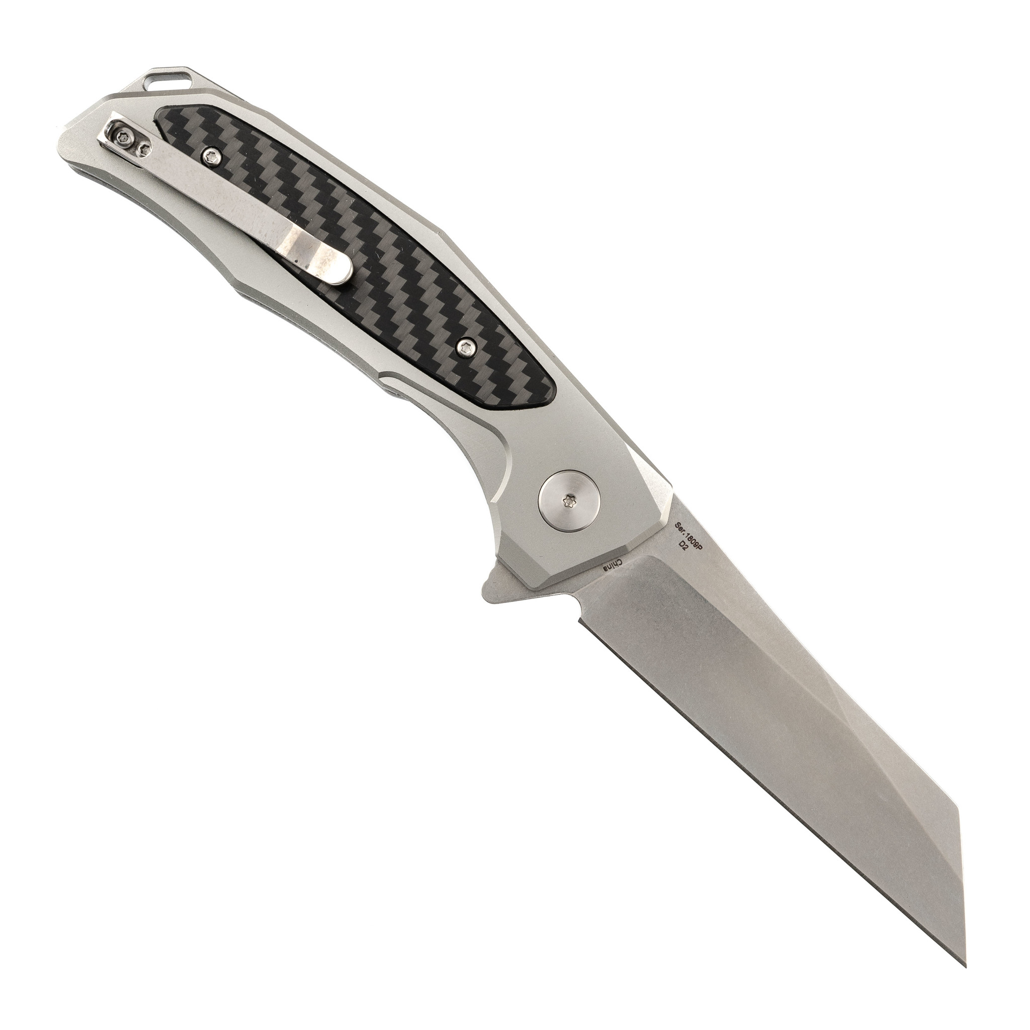 Складной нож Artisan Megahawk, сталь D2, алюминий, карбон - фото 3