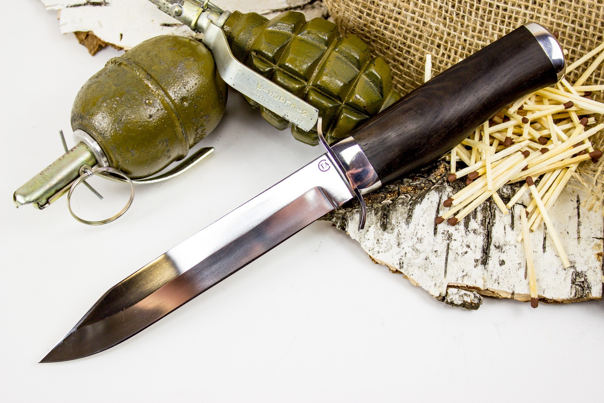 фото Нож спецназ вишня, сталь 95х18, граб титов и солдатова