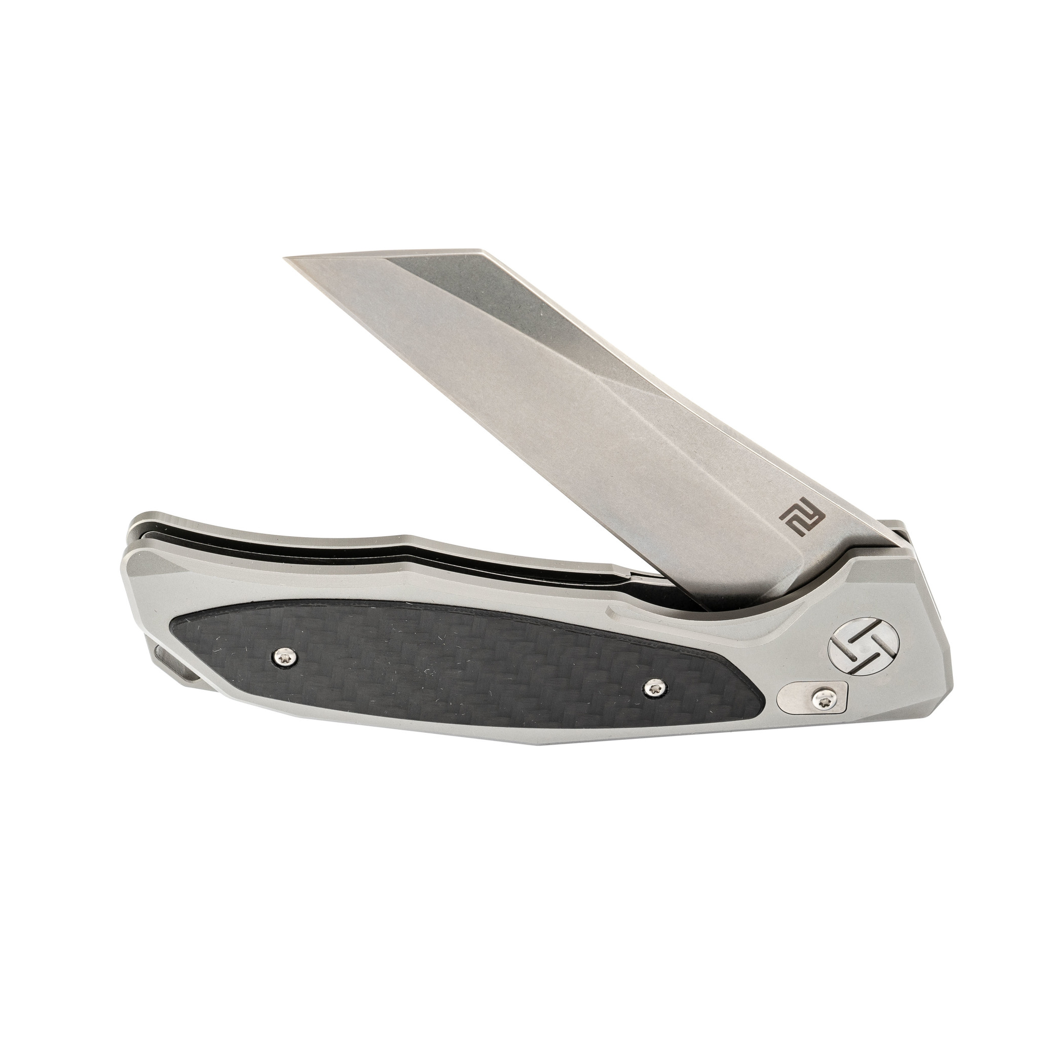 Складной нож Artisan Megahawk, сталь D2, алюминий, карбон - фото 5