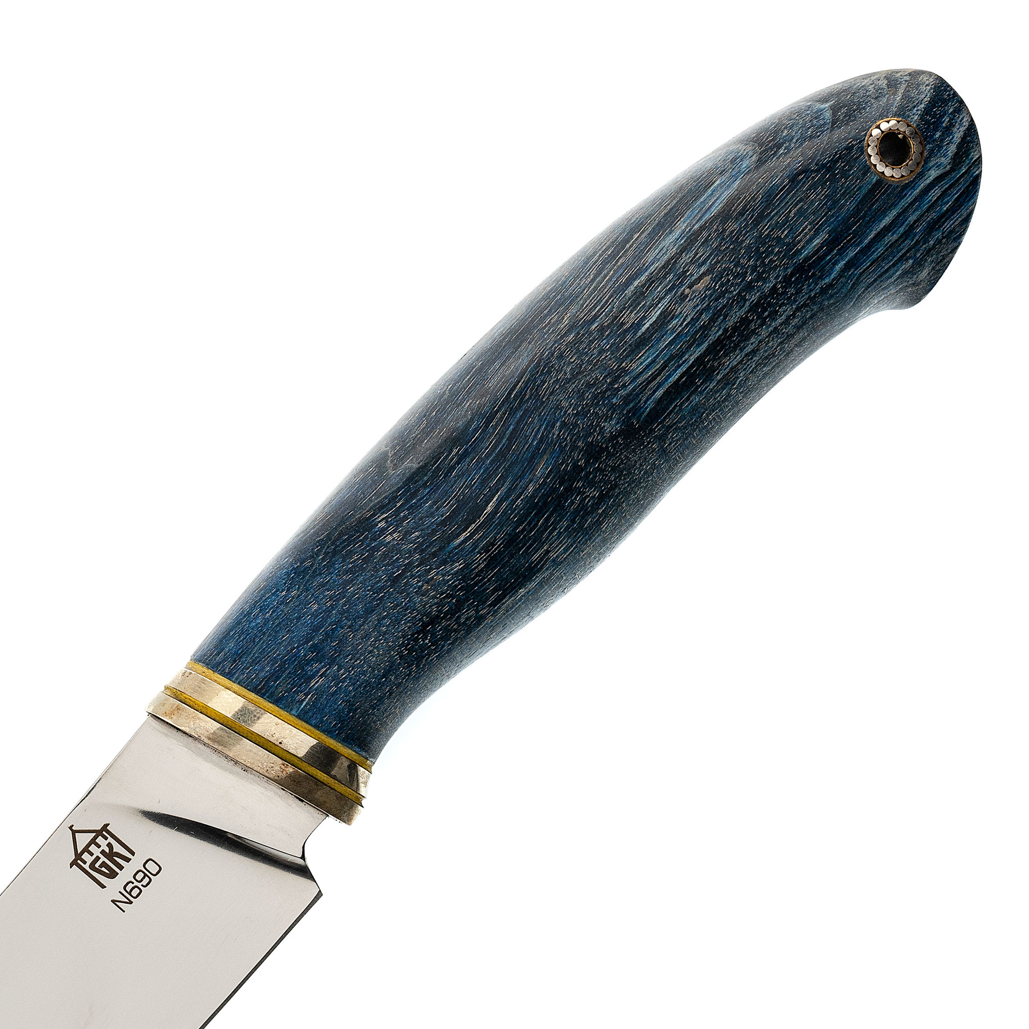 фото Нож охотник, сталь n690, рукоять карельская береза ножи града горький
