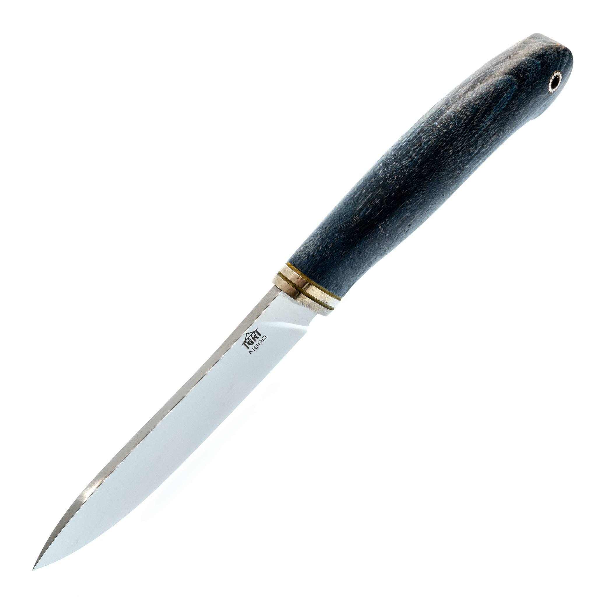 фото Нож охотник, сталь n690, рукоять карельская береза ножи града горький