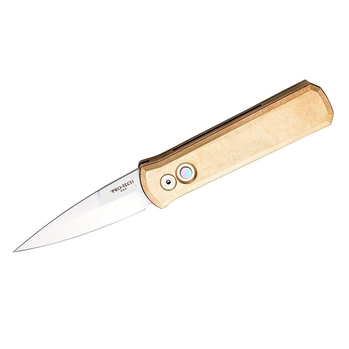 Складной нож Pro-Tech Godson 7110, сталь 154CM, рукоять бронзовый сплав - фото 1