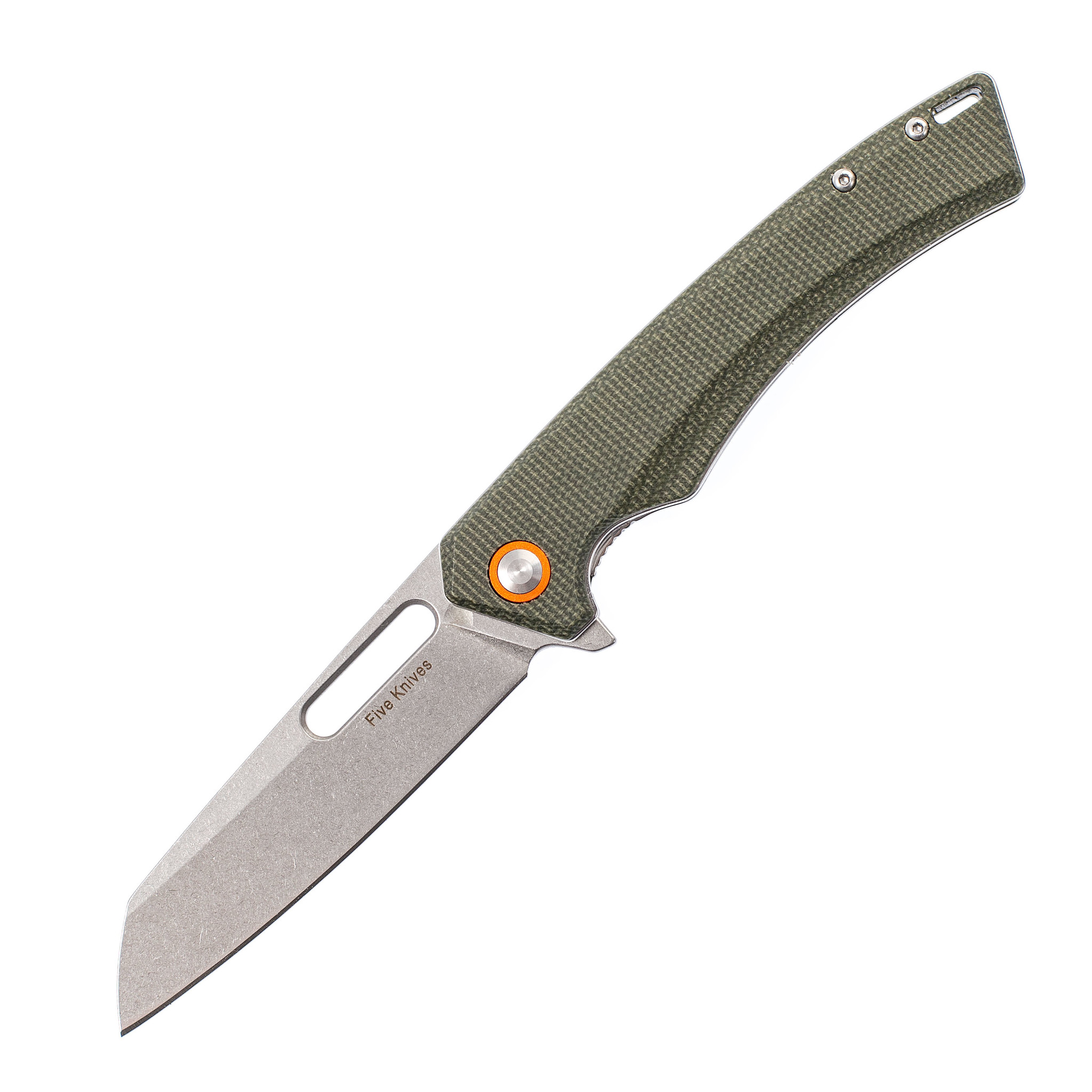 Складной нож тяпка Five Knives 08, сталь D2, Green Micarta