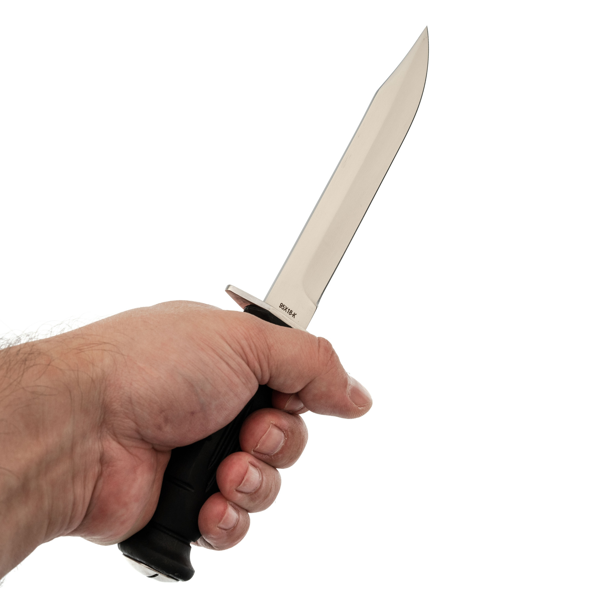 фото Нож спецназ вишня, сталь 95х18, рукоять резина титов и солдатова