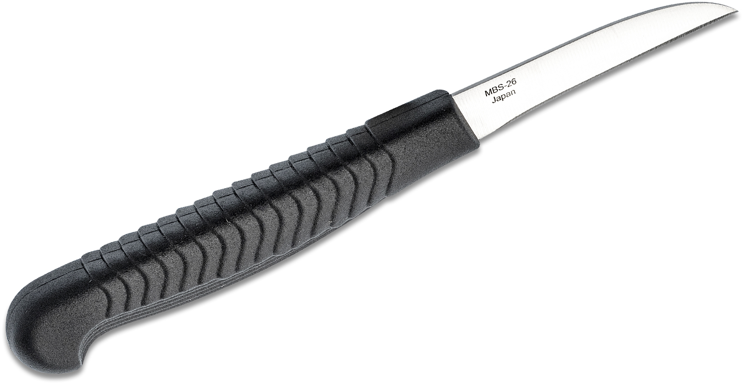 фото Нож кухонный овощной spyderco k09pbk mini paring, сталь mbs-26 plain, рукоять полипропилен, чёрный