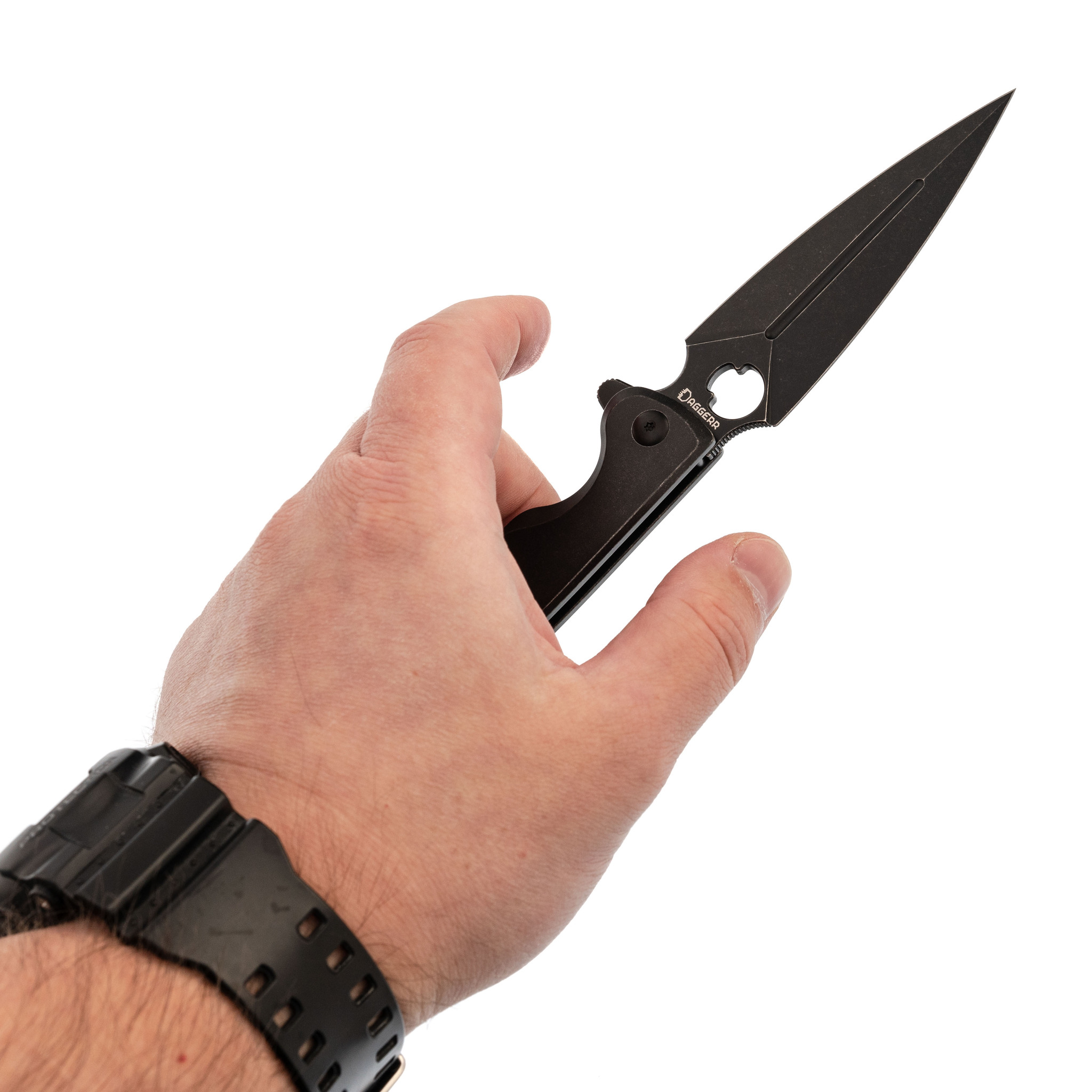 Складной нож Daggerr Arrow frame-lock All black, сталь D2 - фото 6