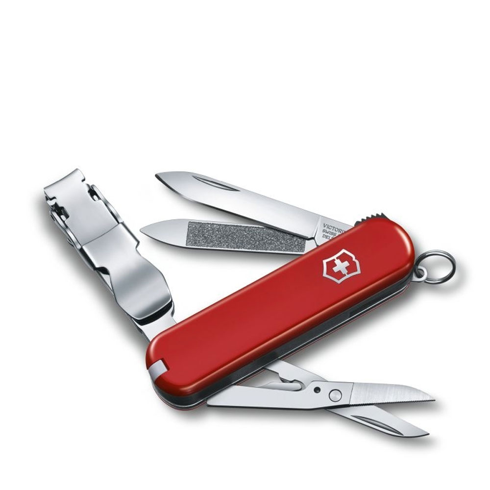 Нож-брелок Victorinox Nail Clip 580 (0.6463) 8 функций, красный средство по уходу за ногтями восстановитель для ногтей скорая помощь 9г