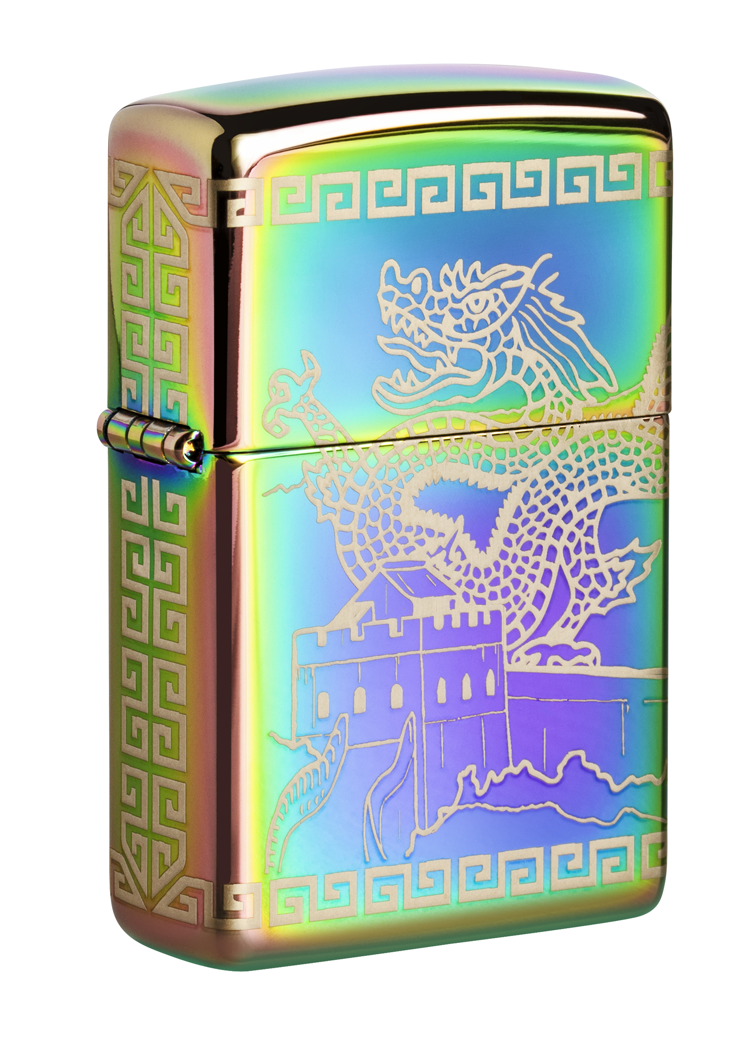 Зажигалка ZIPPO Classic Great Wall of China с покрытием Multi Color, латунь/сталь, разноцветная, глянцевая, 36x12x56 мм