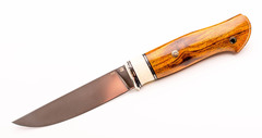 Фото Нож Лидер 3, сталь D2, рукоять железное дерево, вставка рог лося